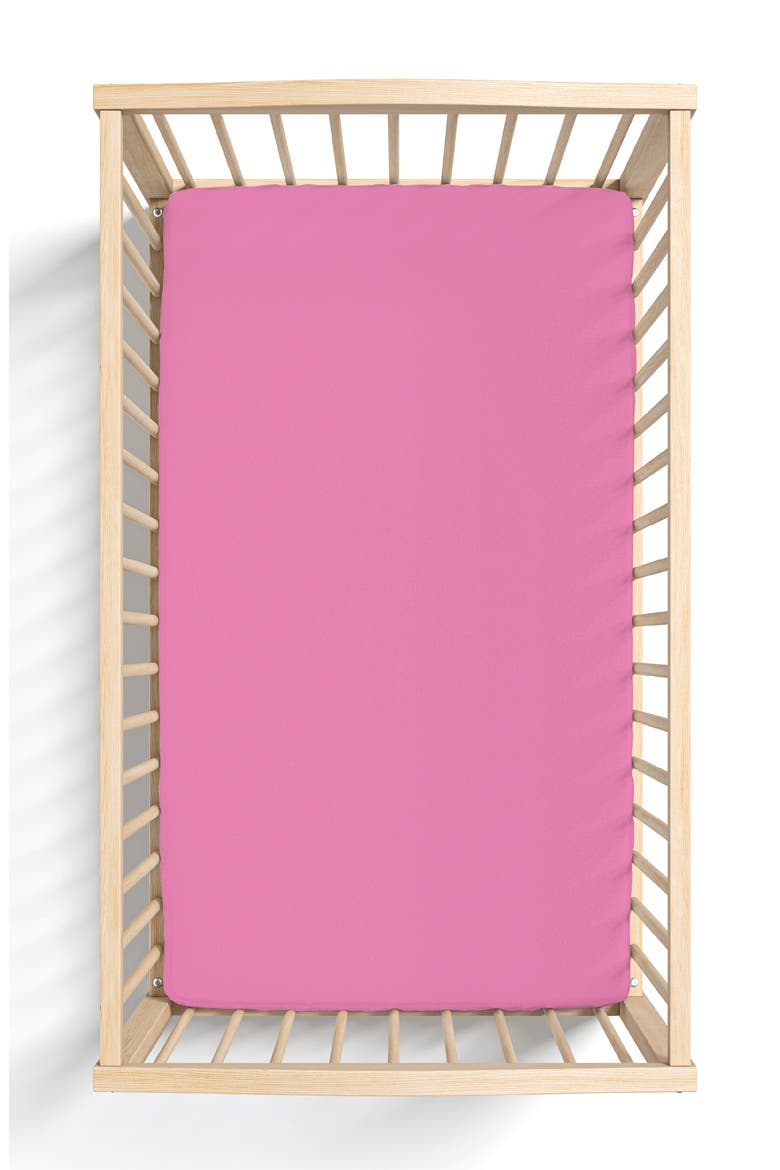 Korrie Crib Sheet, Main, color, Pink