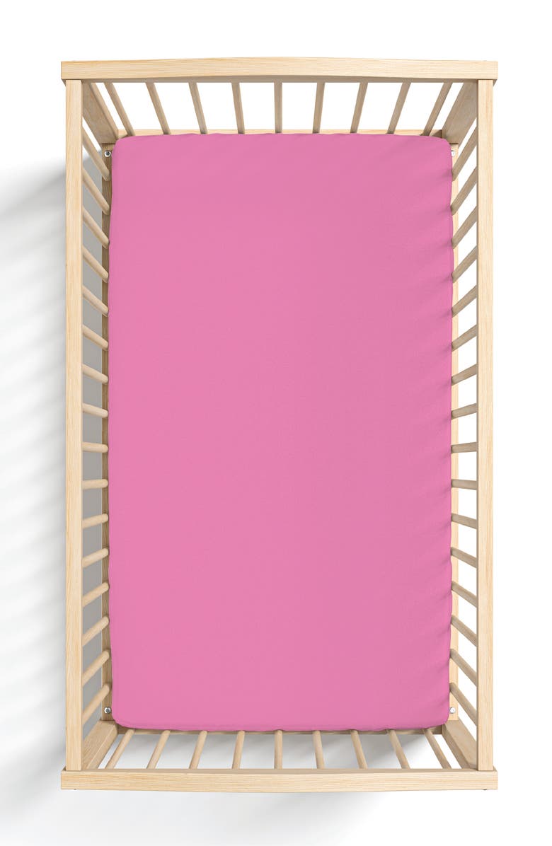 Laree + Co Korrie Crib Sheet, Main, color, Pink