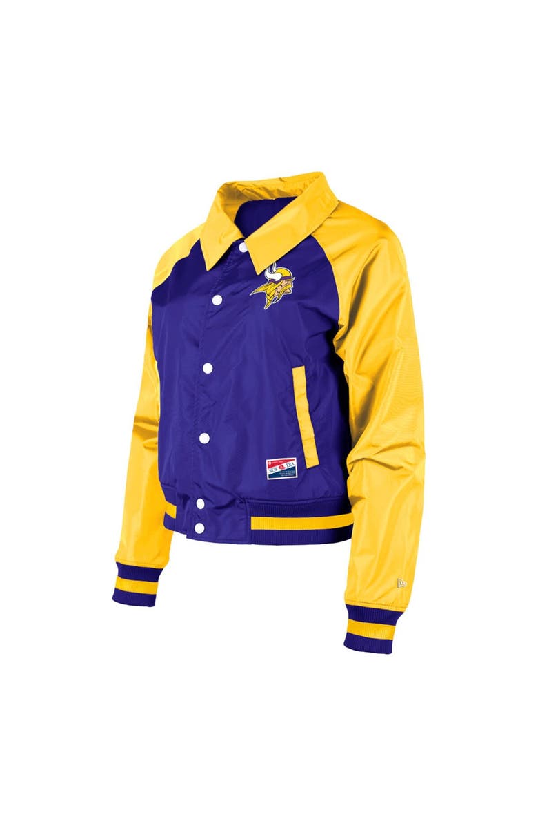New Era Women's New Era Purple Minnesota Vikings Coaches Raglan Full-Snap Jacket, Alternate, color, Purple