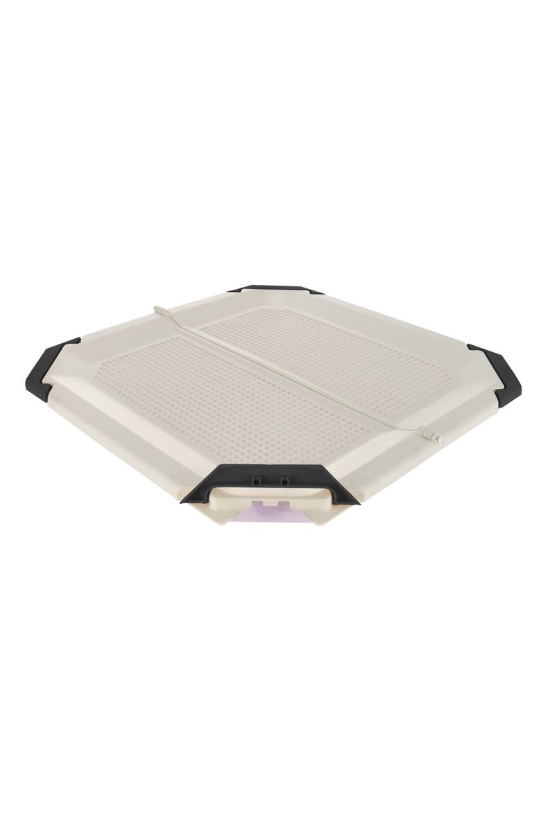 Richell Paw Trax Potty Pad Holder In Light Beige & Black, Potty Training Tray Dogs, Alternate, color, Multicolored