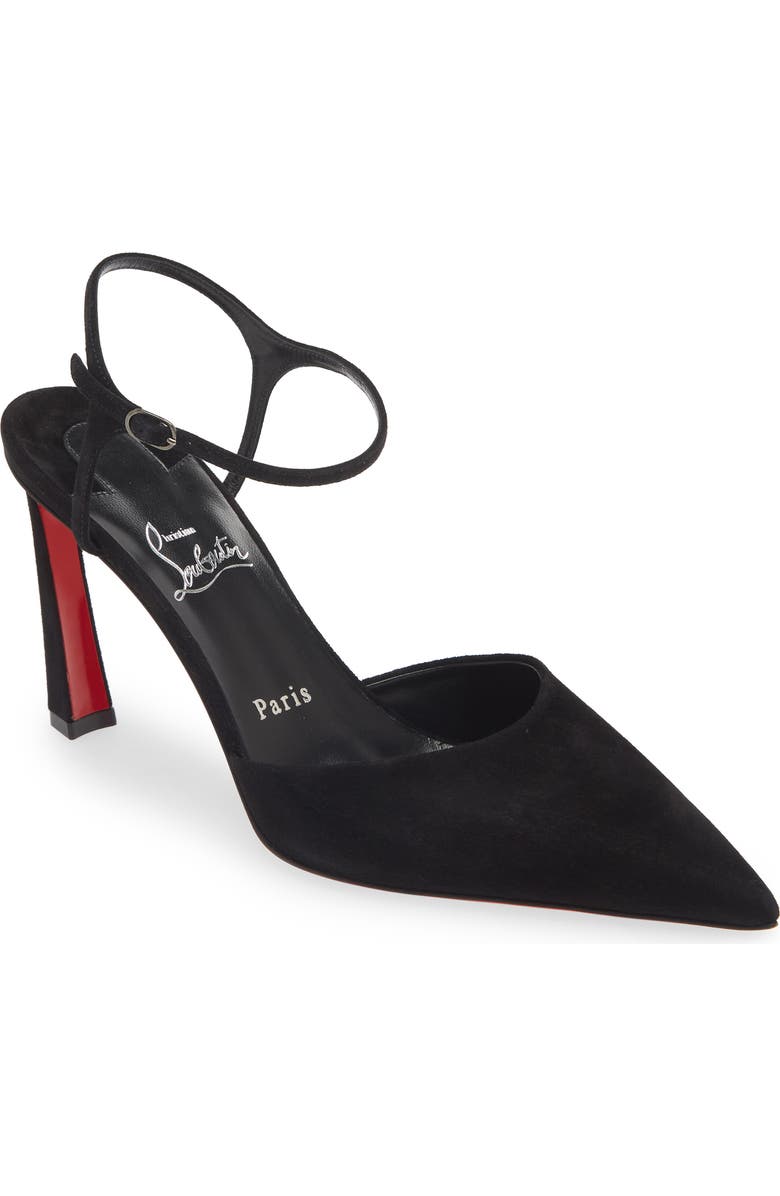 Christian Louboutin Condora Riviera Ankle Strap Pump, Main, color, Black/ Lin Black