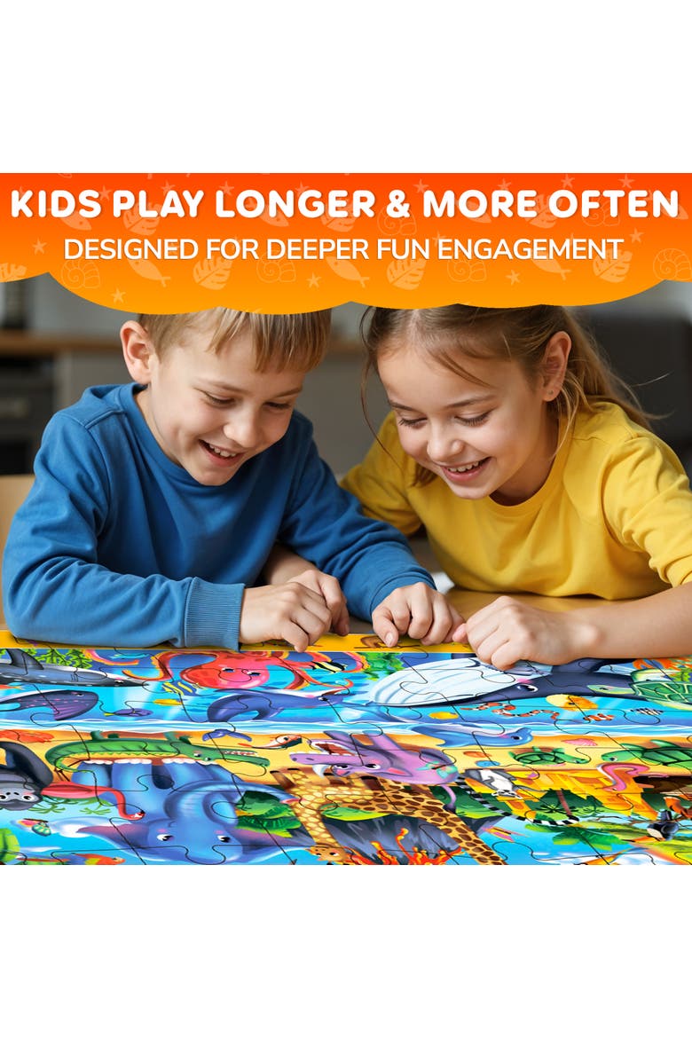 Giant Floor Puzzle Set - 48 Piece Kids Jigsaw Puzzles, Alternate, color, Africa Search