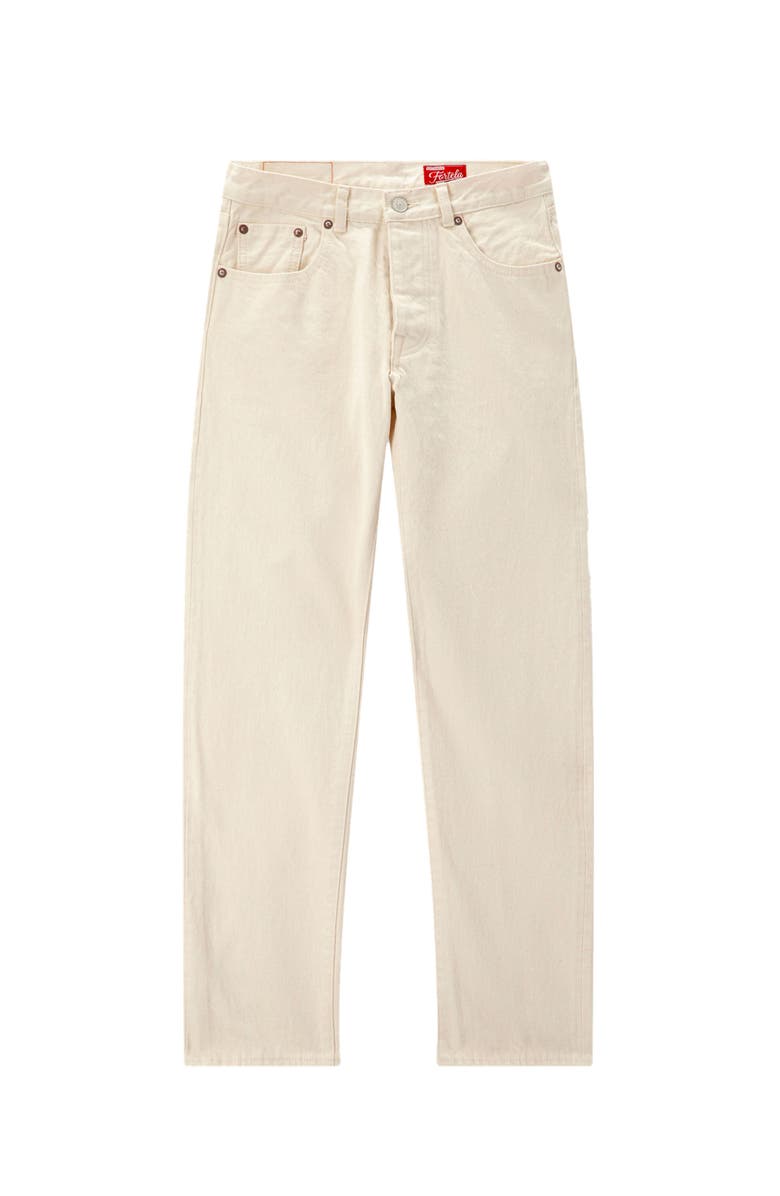 Fortela Johnj Japan Selvedge 5-Pocket Regular Fit Ecrù Denim, Main, color, Off White