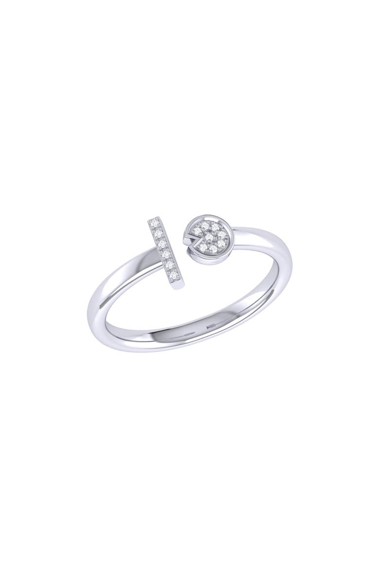 Pac-Man Lane Diamond Ring, Main, color, SILVER