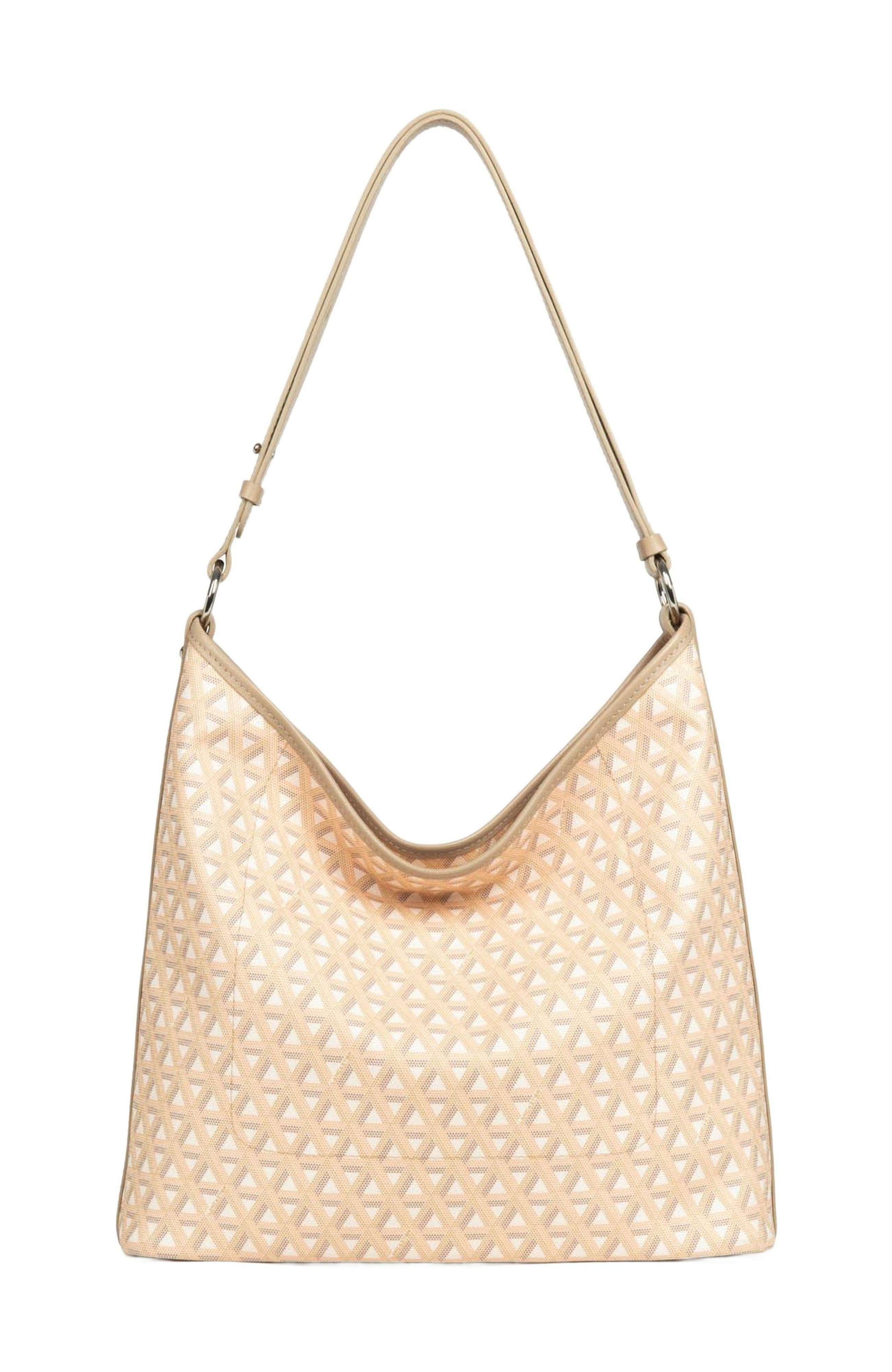 Lancaster Zipped Bucket Bag Ikon IT, Alternate, color, Beige