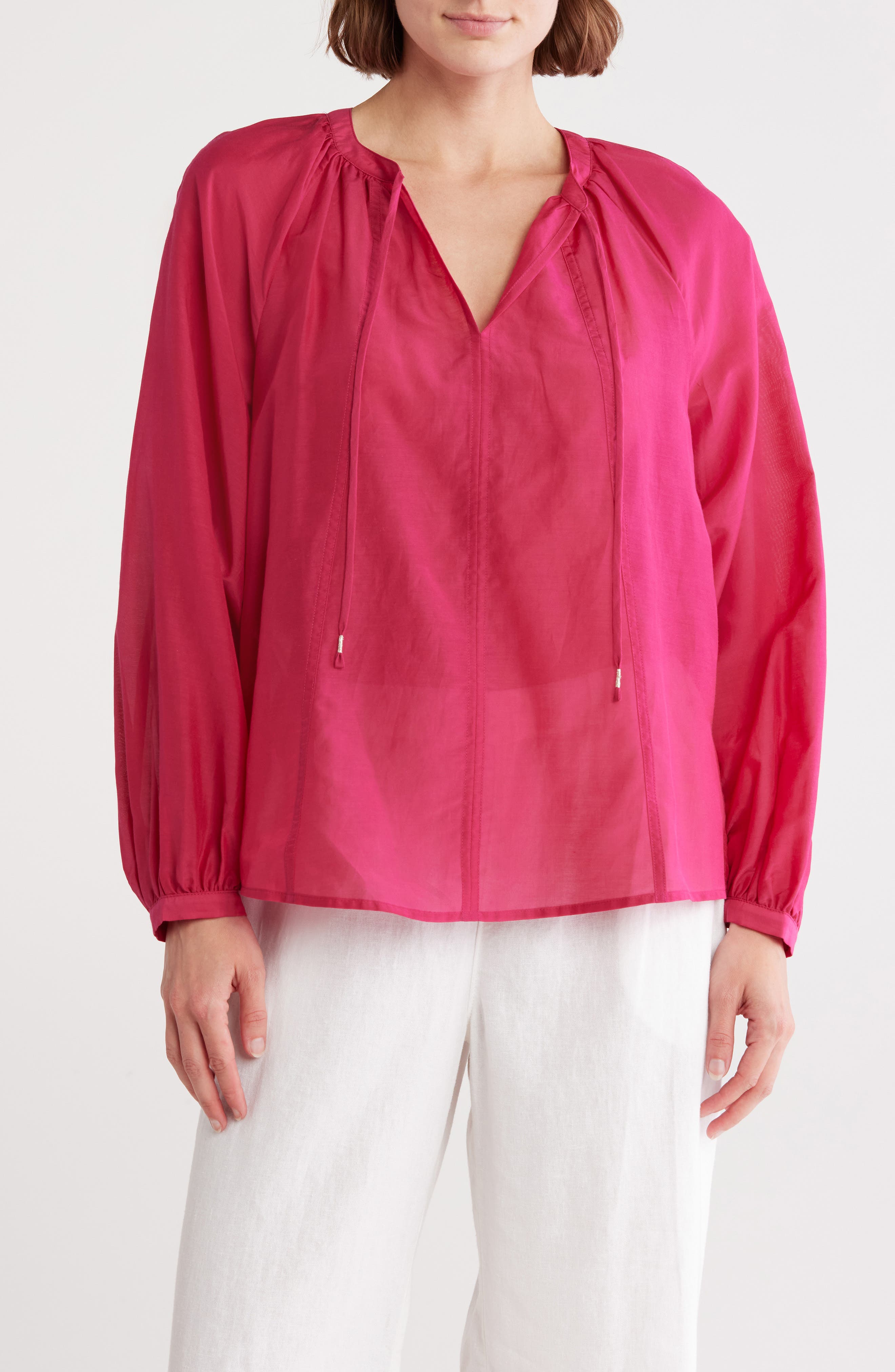 Tommy Bahama Agua Amara Long Sleeve Peasant Top