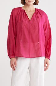 Tommy Bahama Agua Amara Long Sleeve Peasant Top