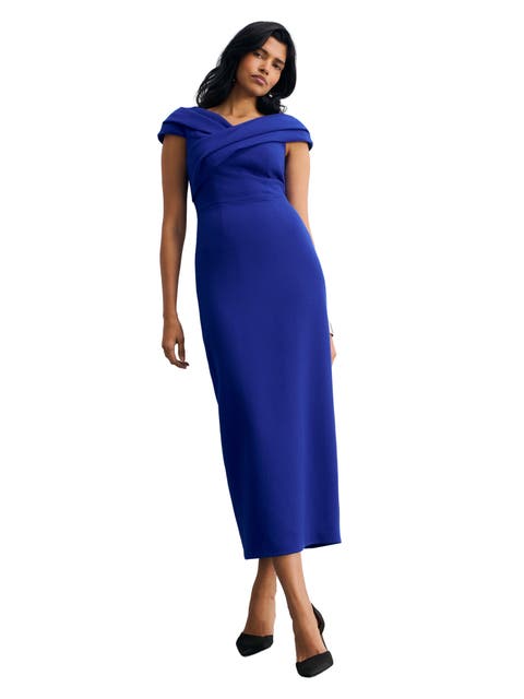 Bodycon Short Sleeve V-Neck Midi Dress