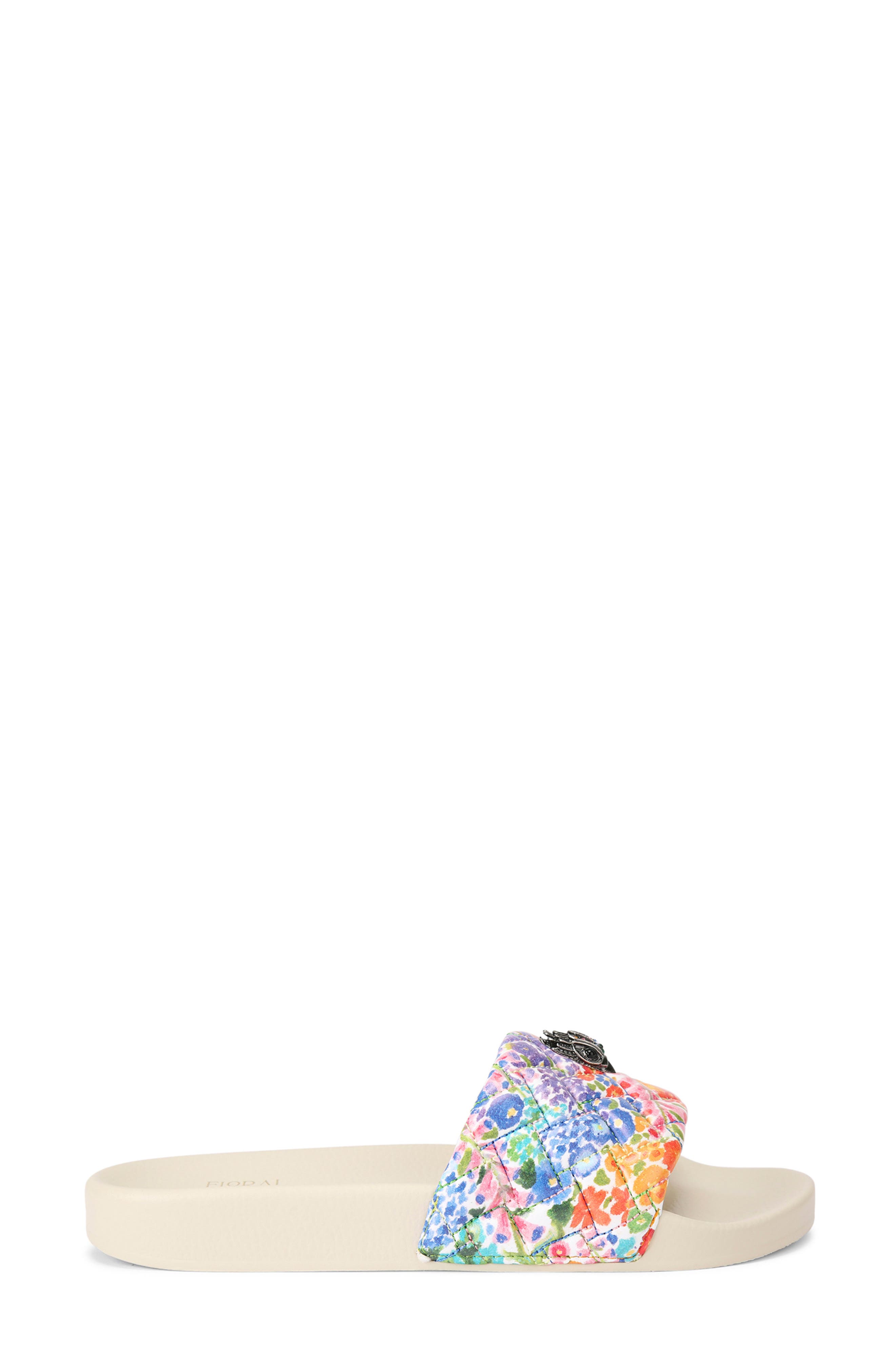 Kurt Geiger London Floral Couture Meena Quilted Slide Sandal, Alternate, color, 