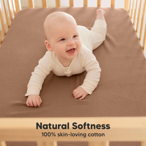 Keababies 2-pack Lyra Muslin Crib Sheets In Brown