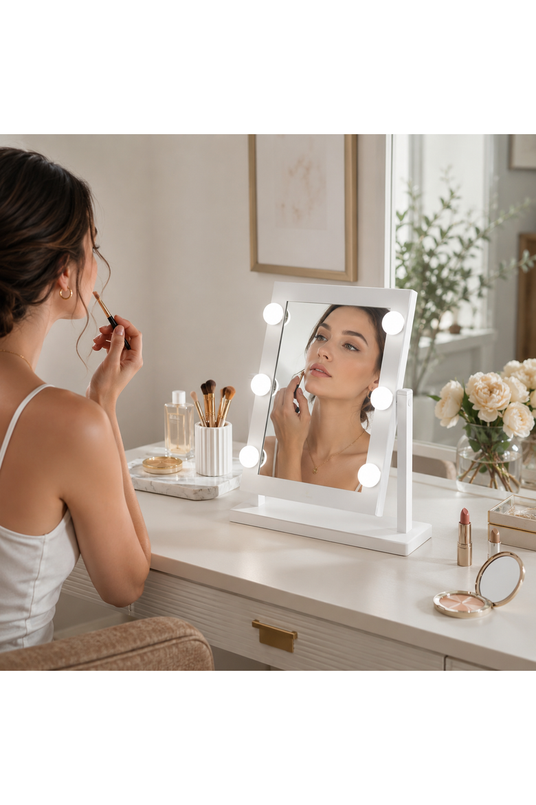14-Inch LED Hollywood Makeup Mirror, Alternate, color, White
