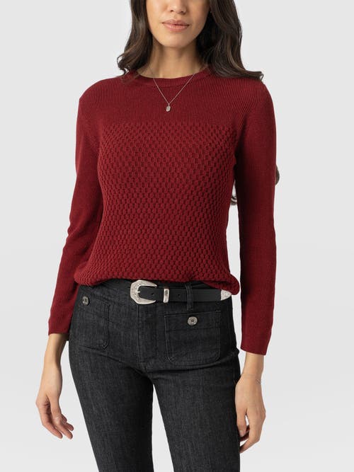 Shop Saint + Sofia Honeycomb Rib Sweater