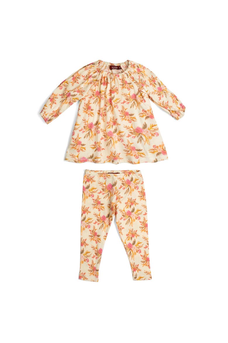Organic Cotton Dress and Legging Set, Main, color, Vintage Floral