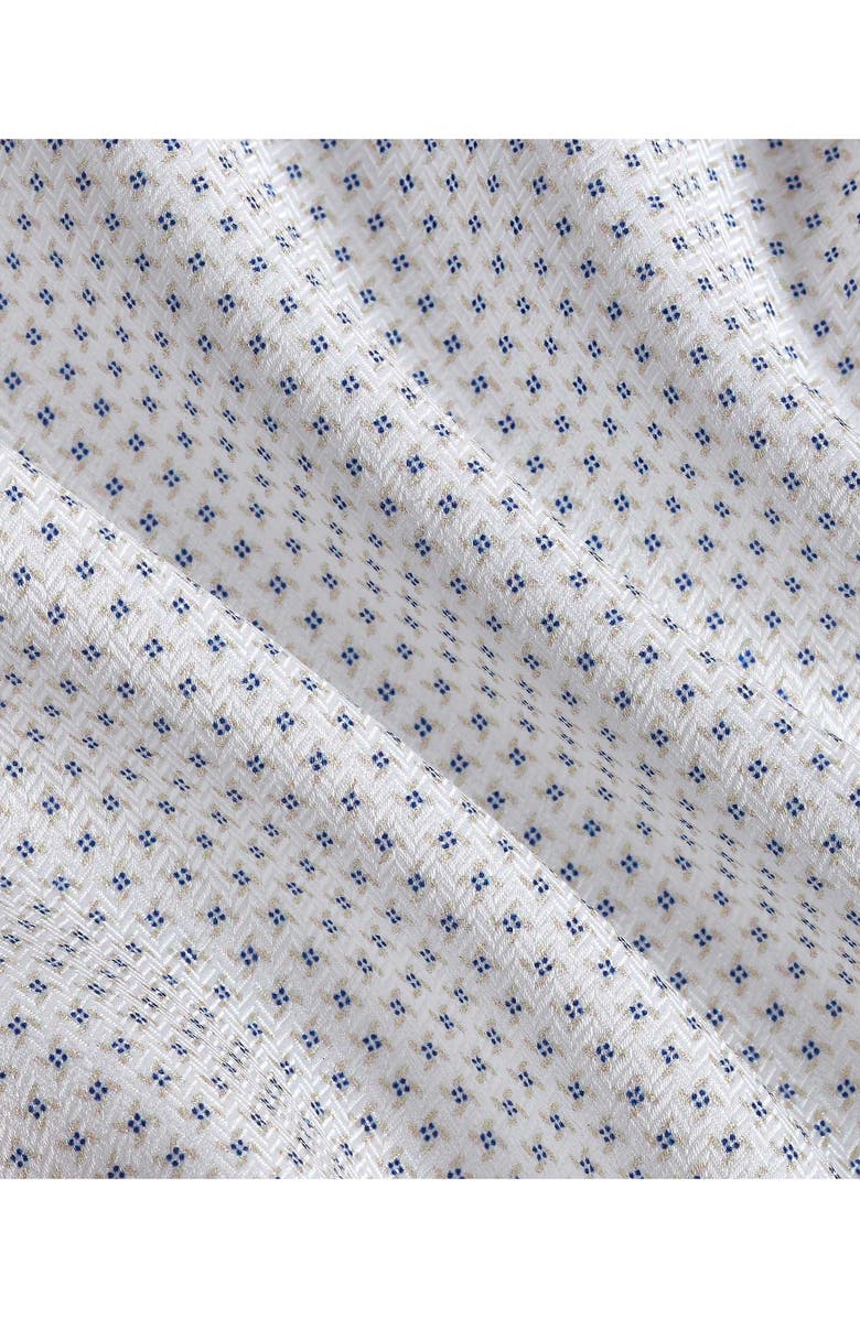 David Donahue Trim Fit Micro Geometric Cotton Dress Shirt, Alternate, color, Dune/ Multi