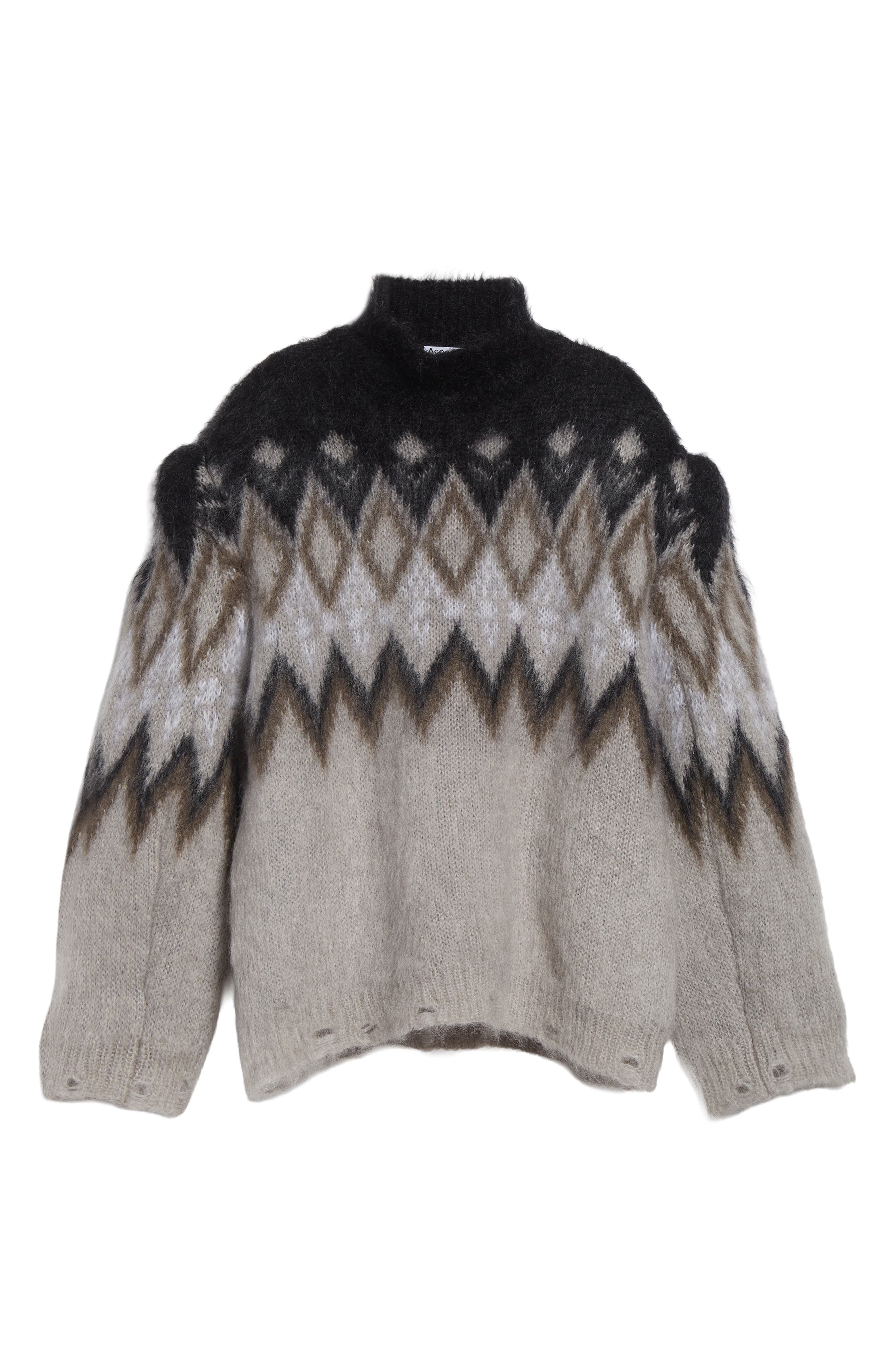 Acne Studios Kissick Fair Isle Padded Mohair & Wool Blend