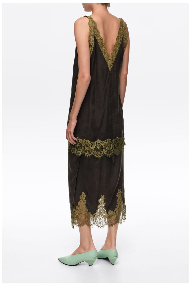 Long Camisole Top with Lace Trim, Alternate, color, WASHED BLACK