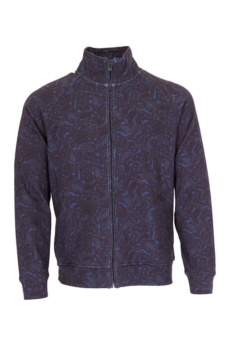 Neville Brushed Interlock Full-zip Jacket, Main, color, Madrid Paisley Navy