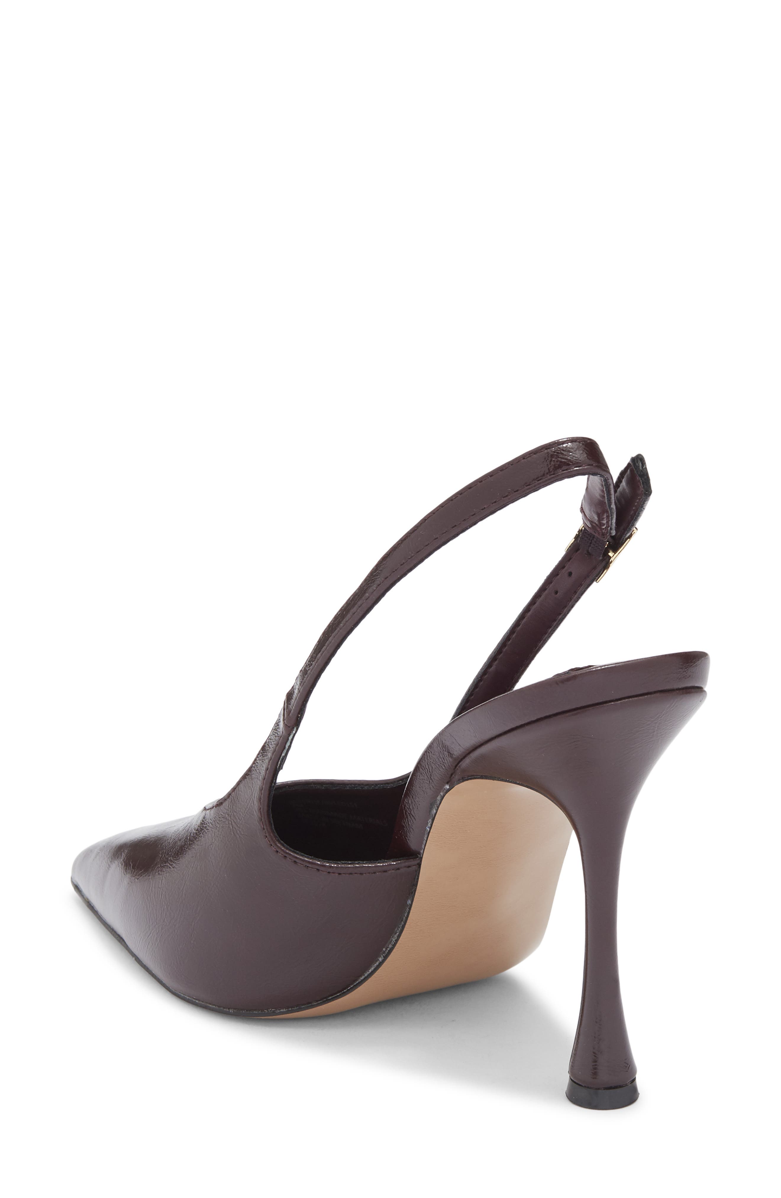 Beverlie Pointed Toe Slingback Pump, Alternate, color, BURGUNDY