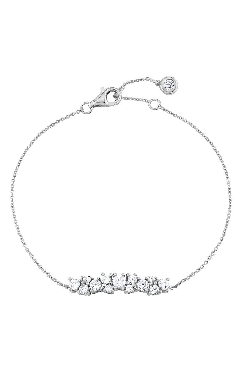 Crislu Brilliant Pavé Crystal Bracelet, Main, color, Pure Platinum / Clear Stone