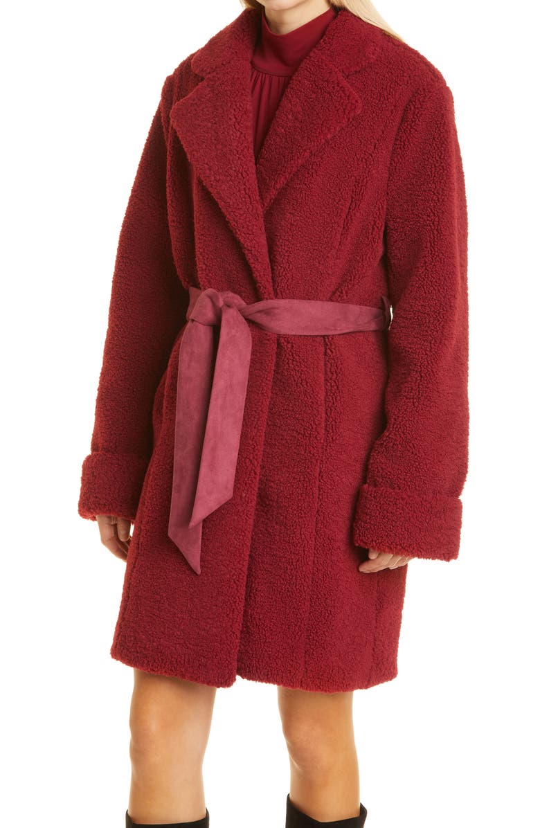 Toccin Teddy Cocoon Coat, Alternate, color,