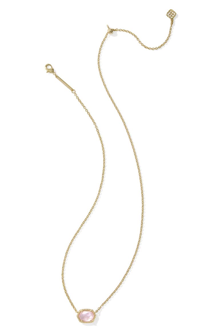 Daphne Frame Stone Pendant Necklace, Alternate, color, GOLD PINK MOTHER OF PEARL