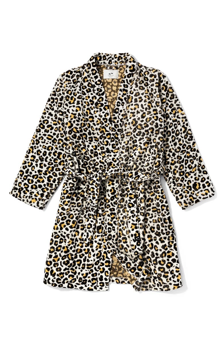 Slowtide Lakers Cheetah Print Robe, Main, color, Natural