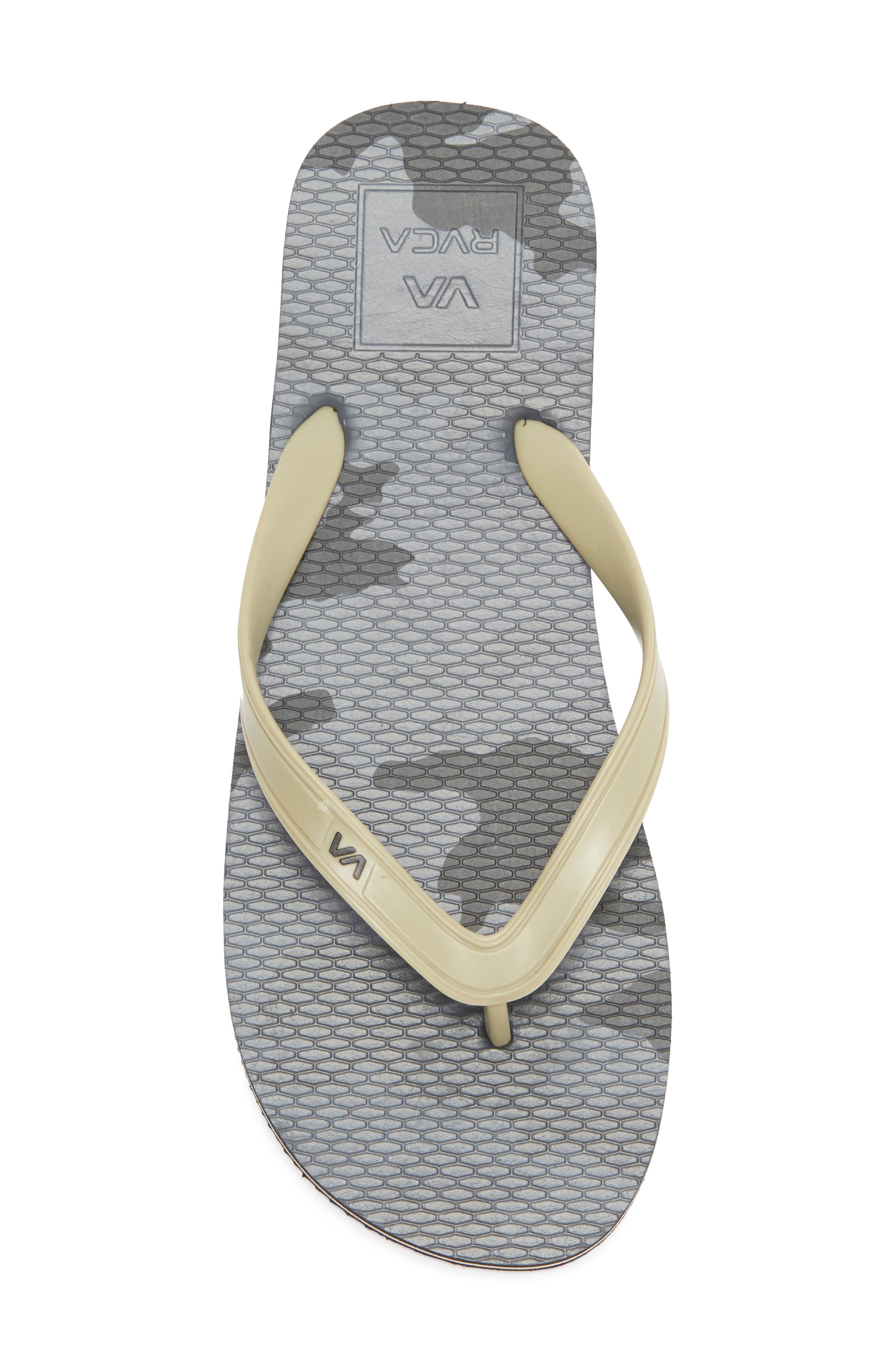 RVCA All the Way Flip Flop, Alternate, color, Black Camo