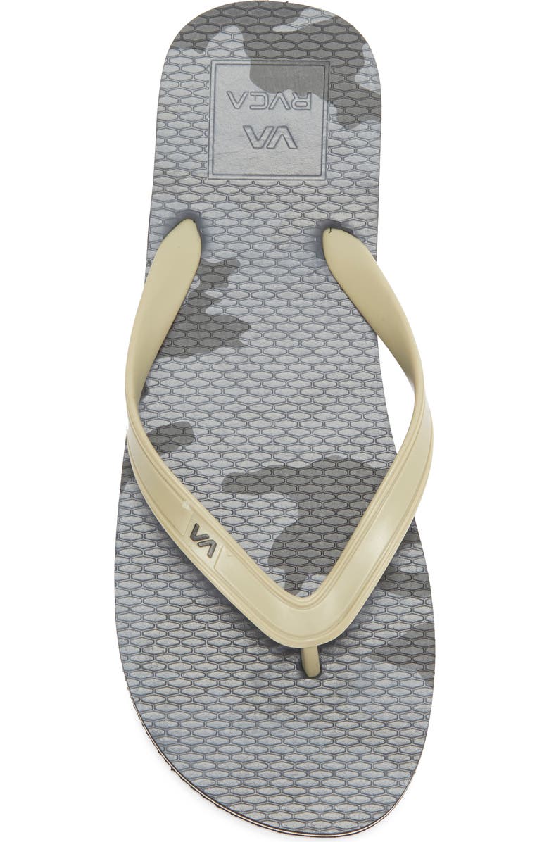 RVCA All the Way Flip Flop, Alternate, color, Black Camo