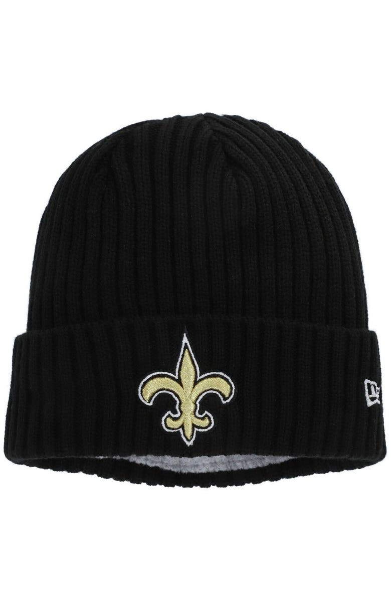 New Era Youth New Era Black New Orleans Saints Team Core Classic Cuffed Knit Hat, Main, color, 