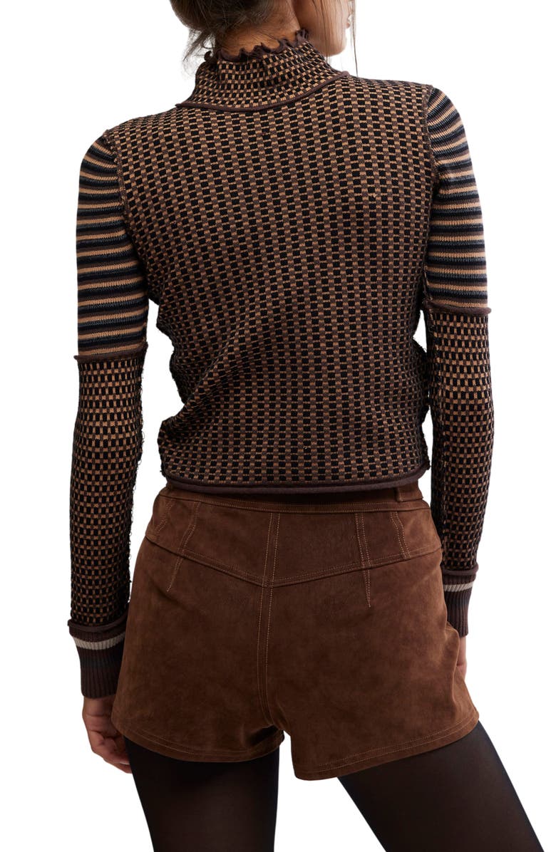 Free People Gamer Cuff Crop Stretch Cotton Blend Sweater, Alternate, color,