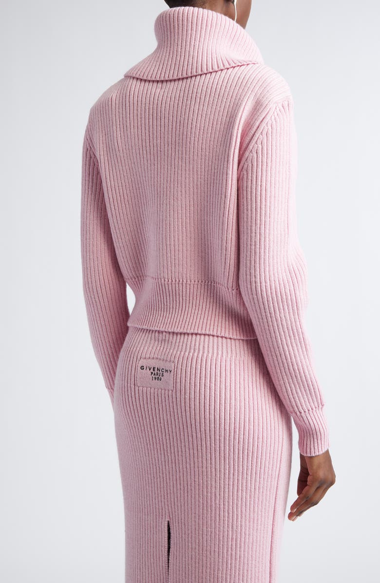 Givenchy Big Collar Wool & Alpaca Blend Cardigan, Alternate, color, Light Pink