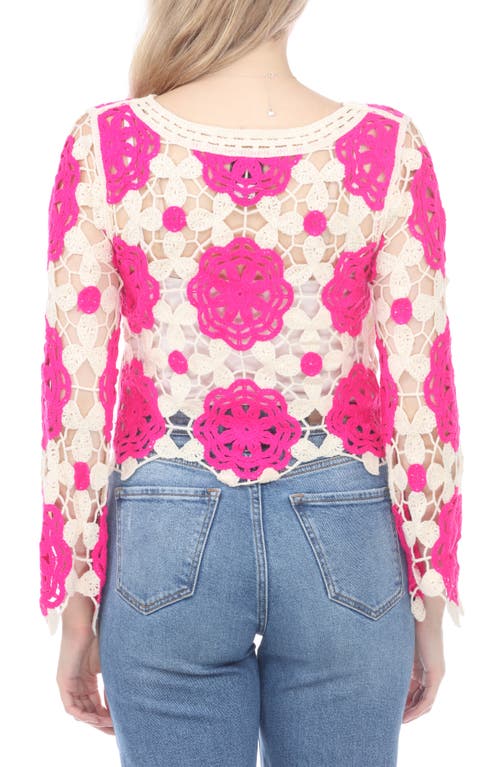 RAIN AND ROSE RAIN AND ROSE CUTOUT OPENWORK SWEATER 