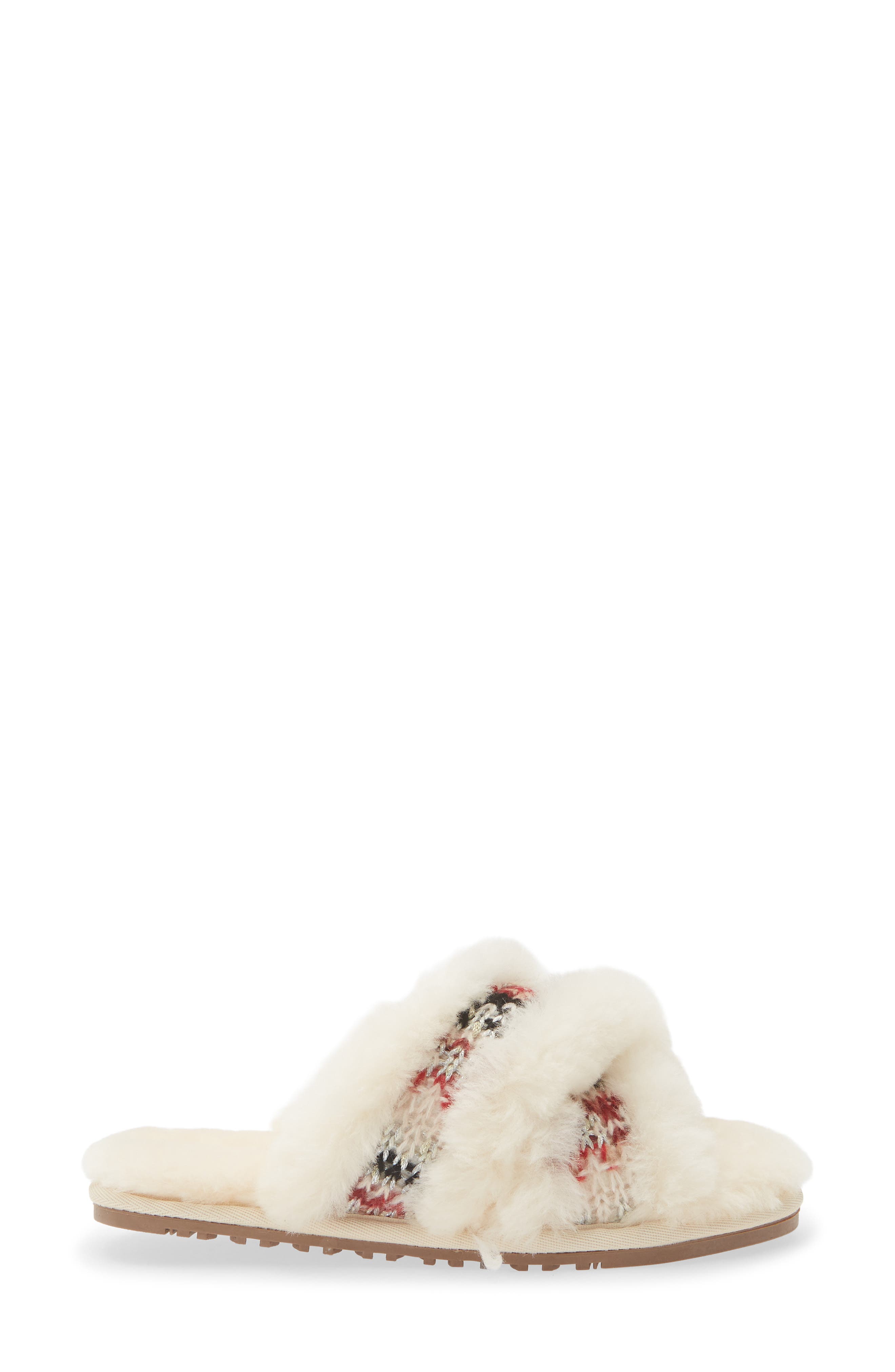 Eden Genuine Shearling Slipper, Alternate, color, CREAM