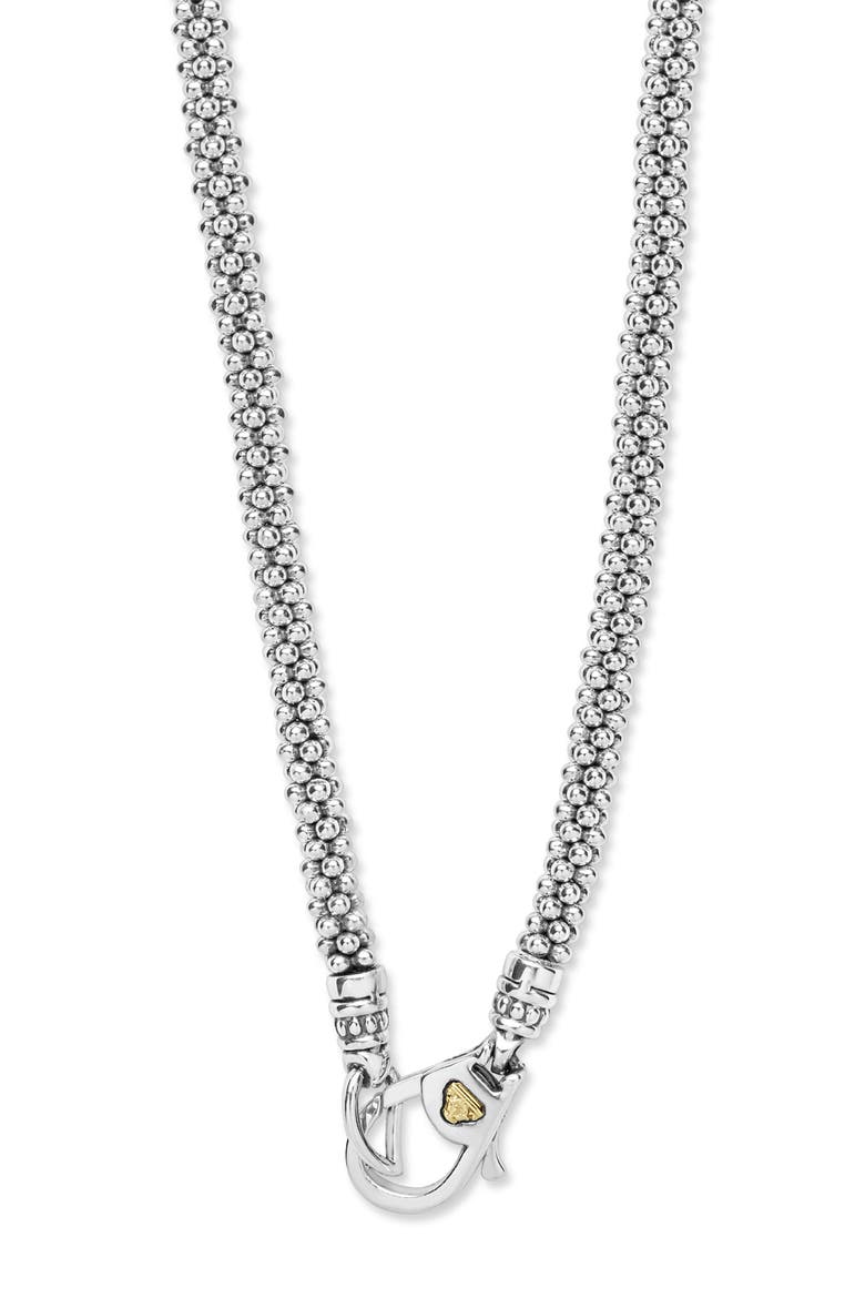 Caviar Bubbly Beaded Necklace, Alternate, color, STERLING SILVER