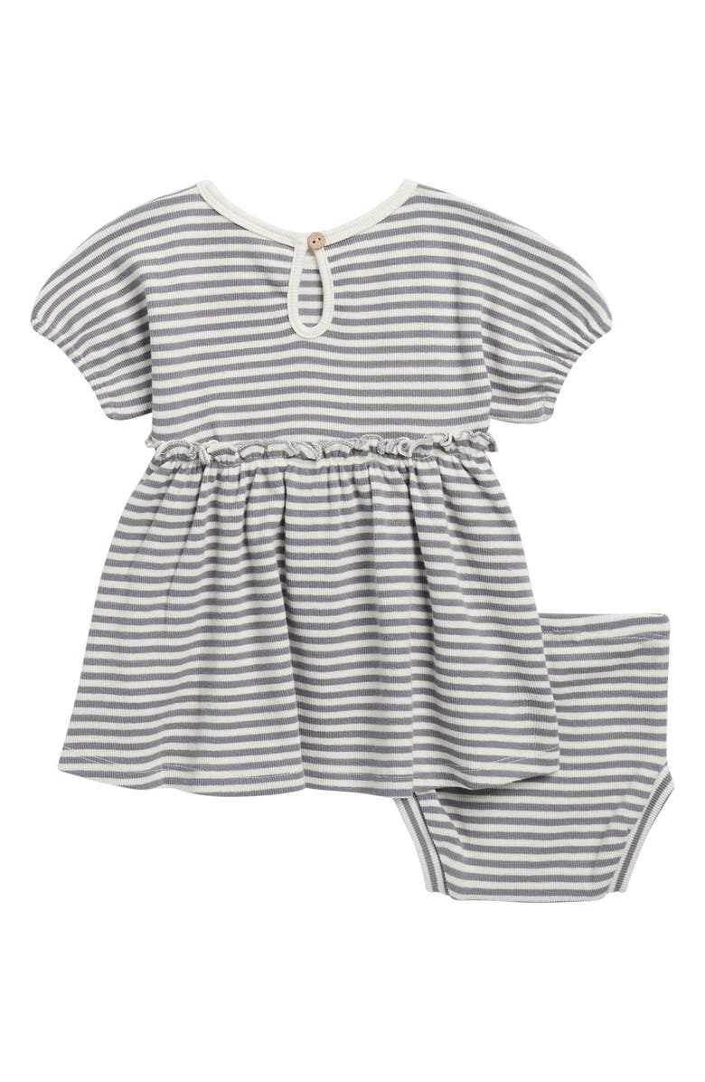 QUINCY MAE Annie Ocean Stripe Dress & Bloomers Set, Alternate, color, Ocean