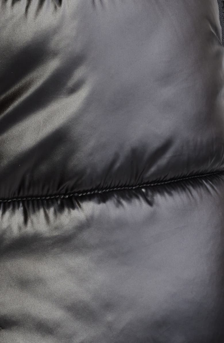 DKNY Asymmetric Bib Packable Quilted Coat, Alternate, color, Black