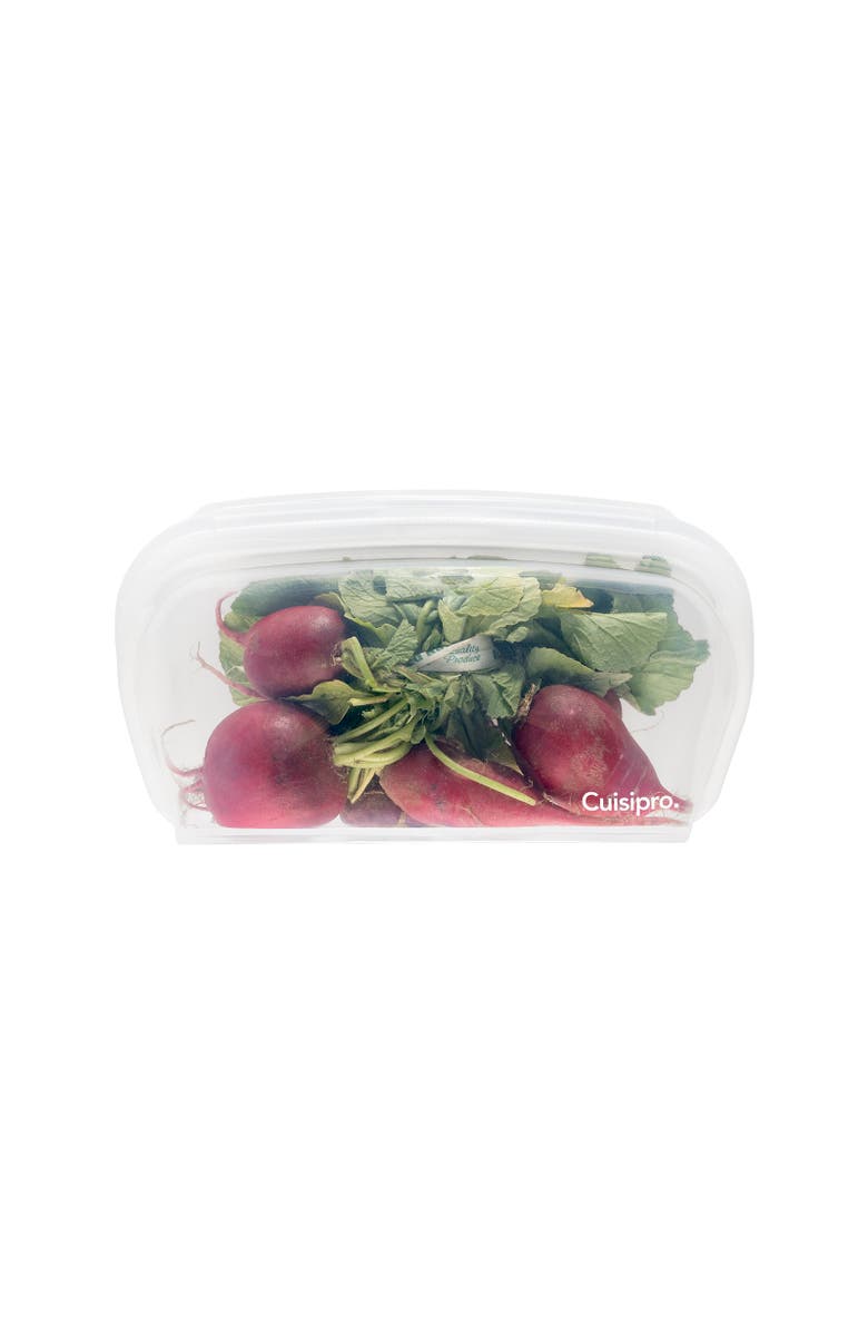CUISIPRO Pack-It Silicone Reusable Stand Up Storage Bag, 1000ml/34 oz, Alternate, color,