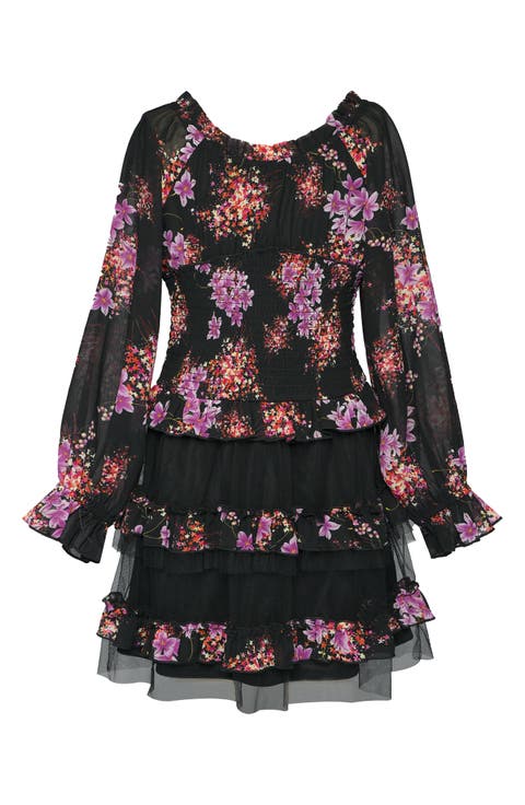 Kids' Floral Tiered Dress (Big Kid)