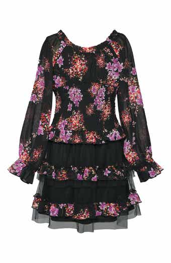 Hannah Banana Kids' Floral Tiered Dress