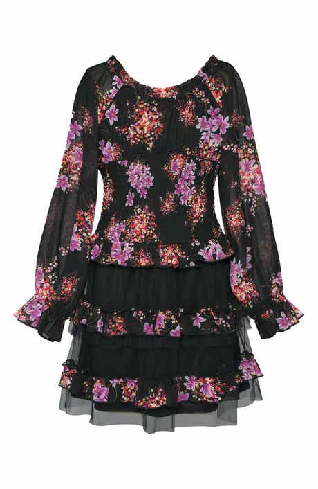 Hannah Banana Kids' Floral Tiered Dress