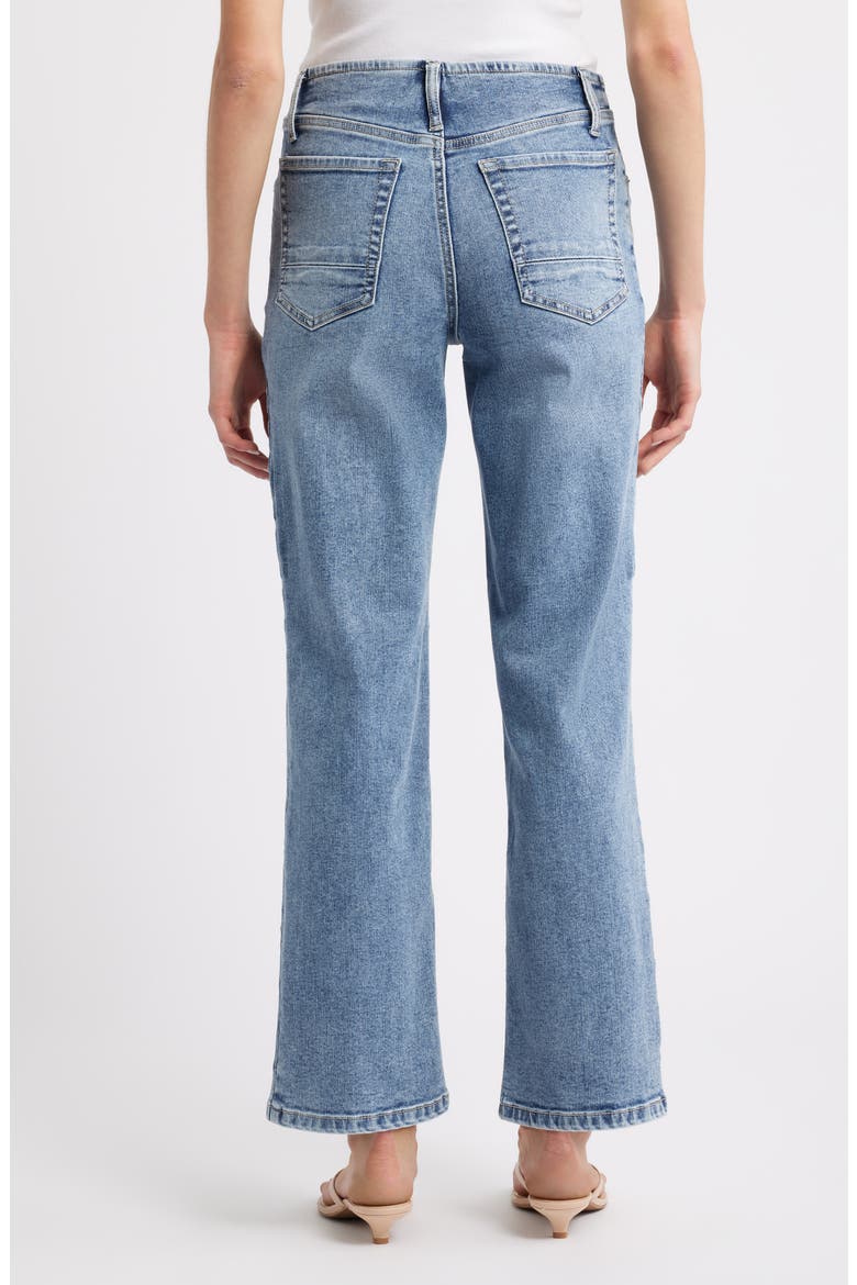 Bandless Straight Leg Jeans, Alternate, color, INDIGO