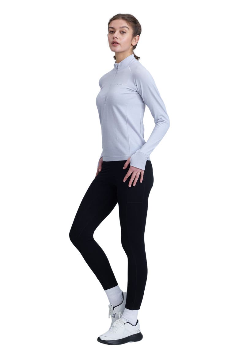 Tech Merino Classic Fit Half Zip Long Sleeve Base Layer, Main, color, Glacier Gray