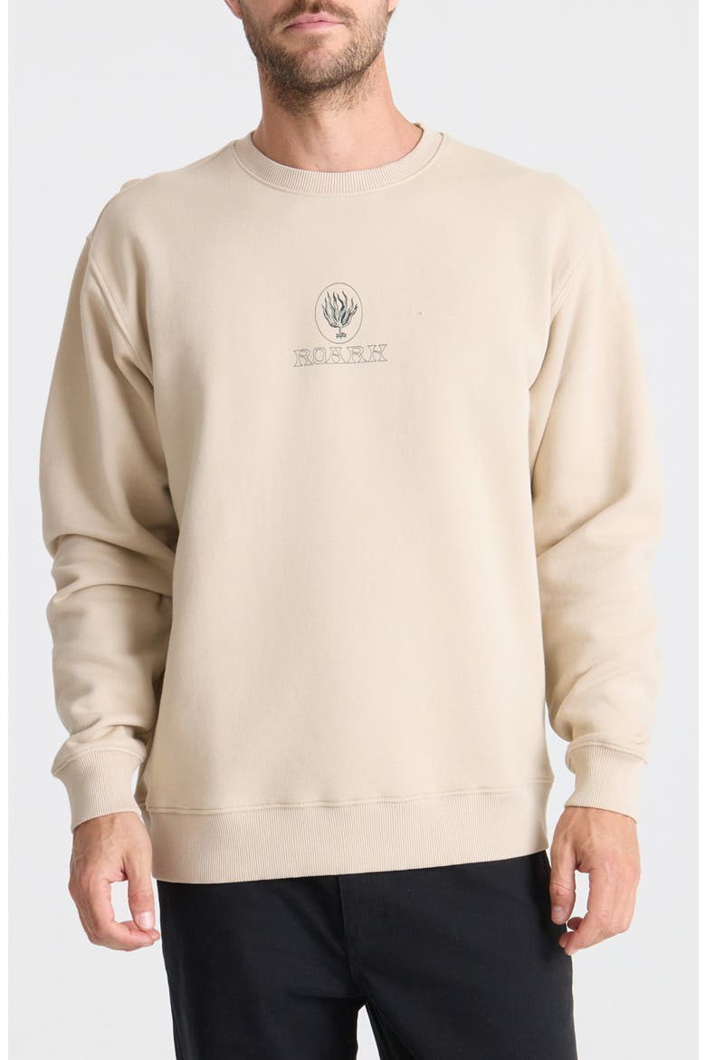 Seaweed Knowledge Fleece Crewneck Sweatshirt, Main, color, FOSSIL