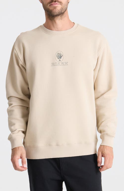 Roark Seaweed Knowledge Fleece Crewneck Sweatshirt In Neutral