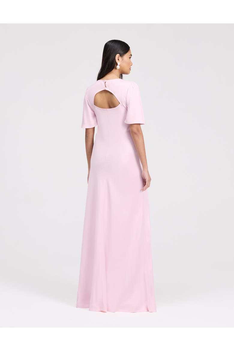 Arabella Angel Sleeve Satin Maxi Dress, Alternate, color, Pale Pink