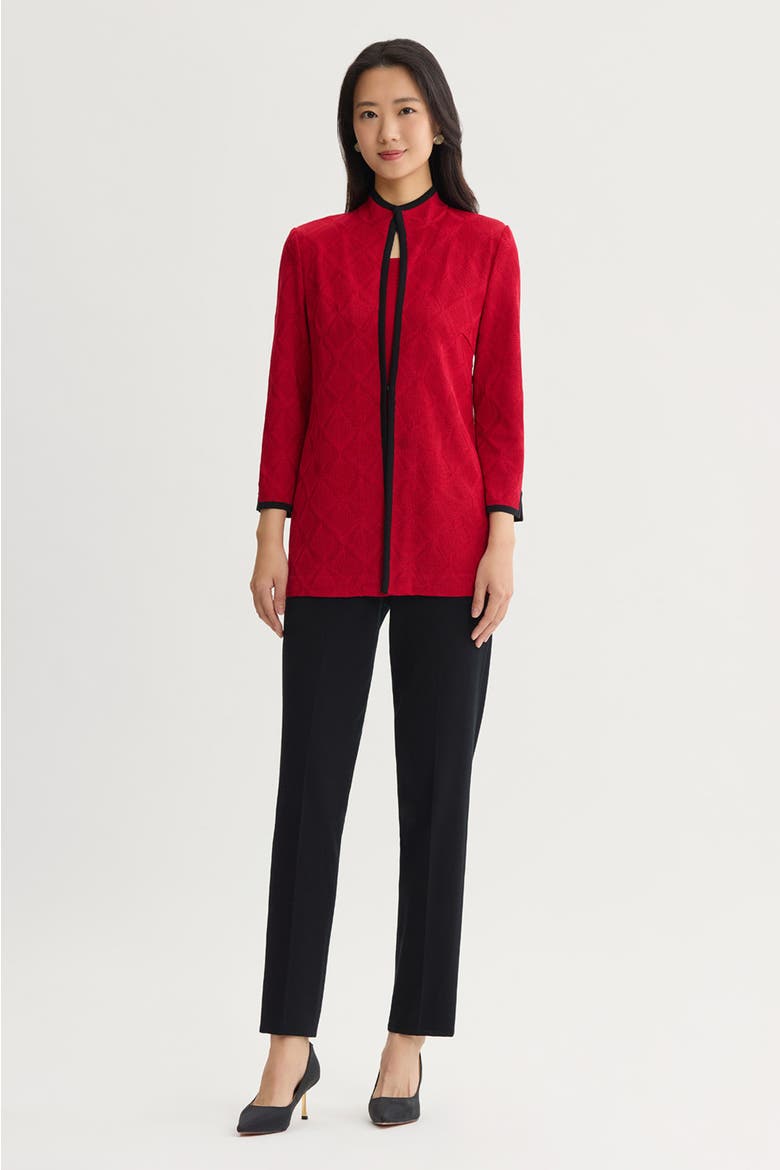 Classic Diamond Knit Jacket, Alternate, color, Holiday/Black