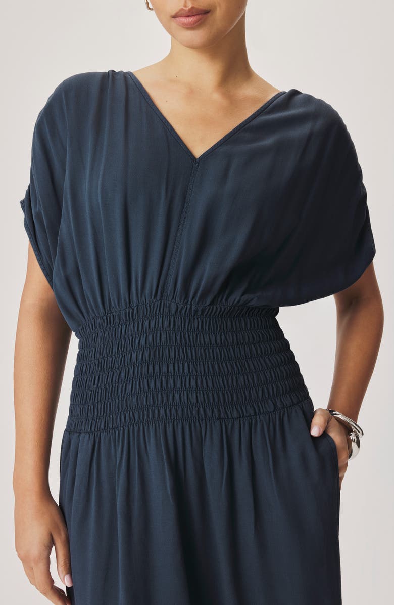 Splendid Marissa Smock Waist Maxi Dress, Alternate, color, Mood Indigo Blue