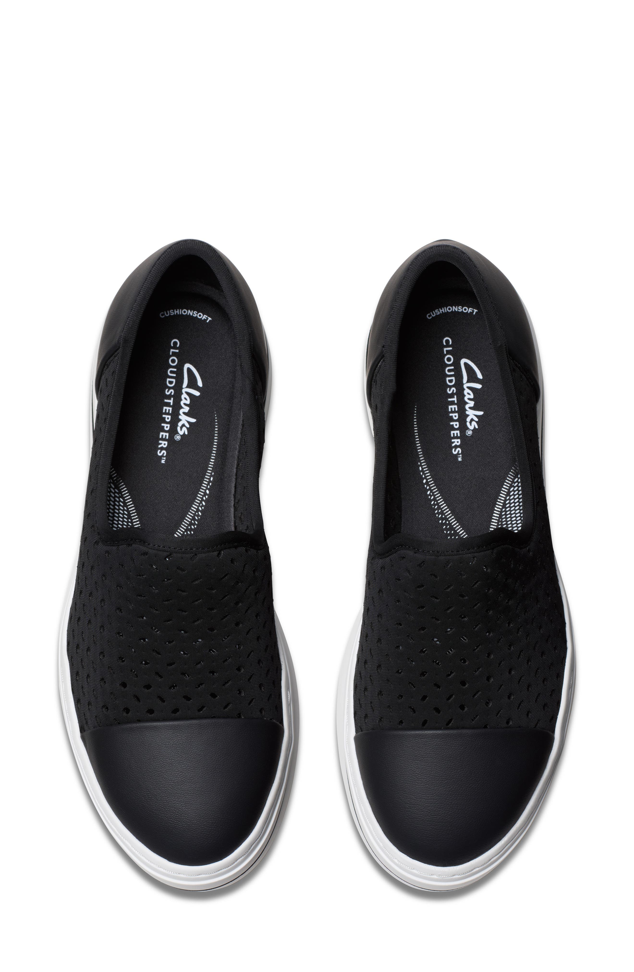 Clarks<sup>®</sup> Audreigh Star Platorm Slip-On Sneaker - Wide Width Available, Alternate, color, Black