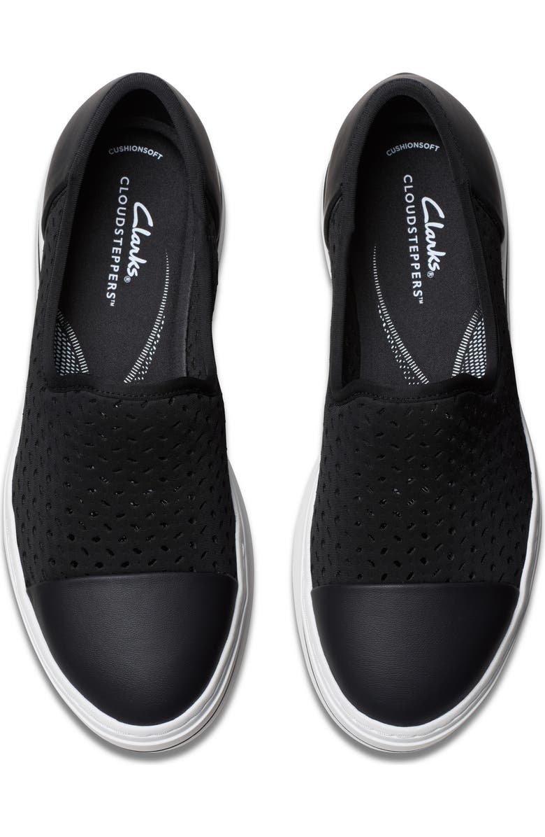 Clarks<sup>®</sup> Audreigh Star Platorm Slip-On Sneaker - Wide Width Available, Alternate, color, Black