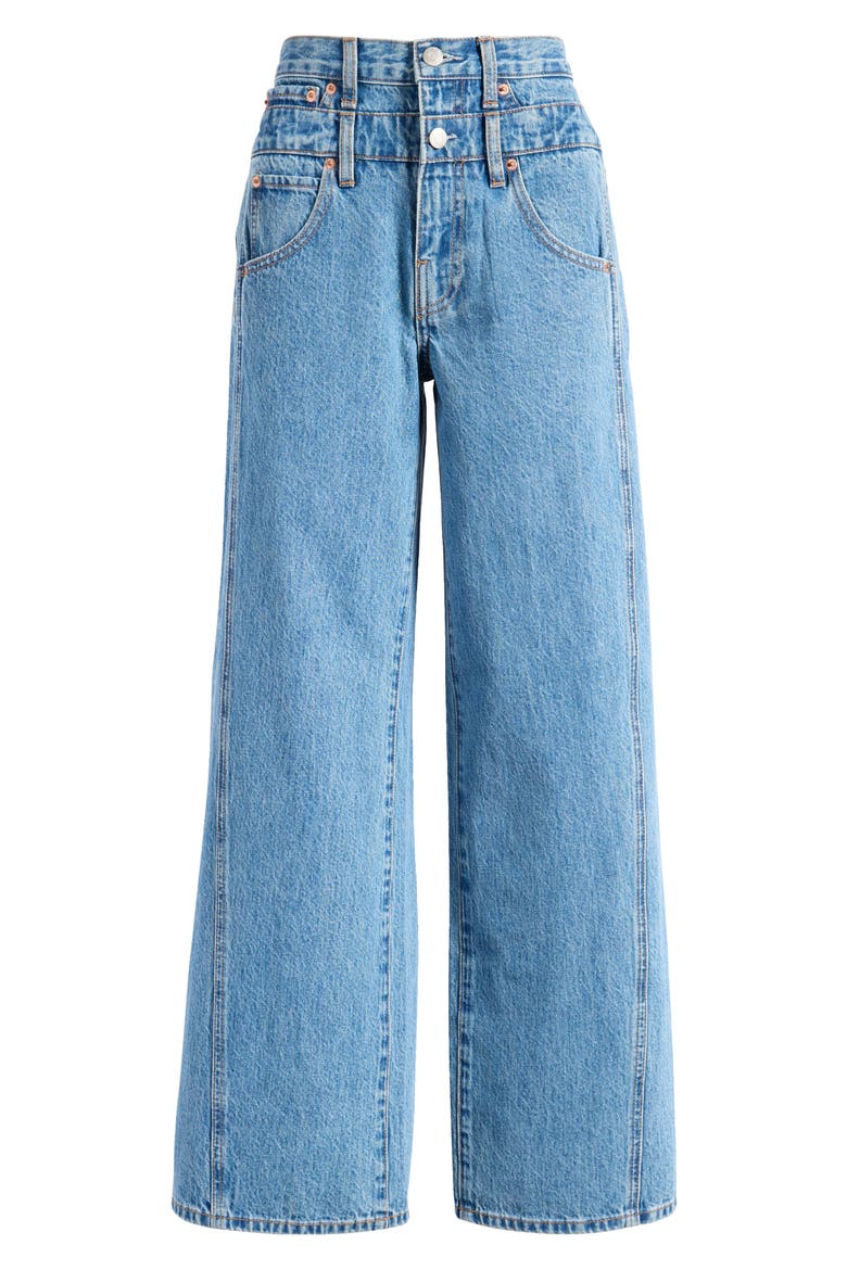 Caleb Double Waistband Wide Leg Jeans, Alternate, color, VENUE